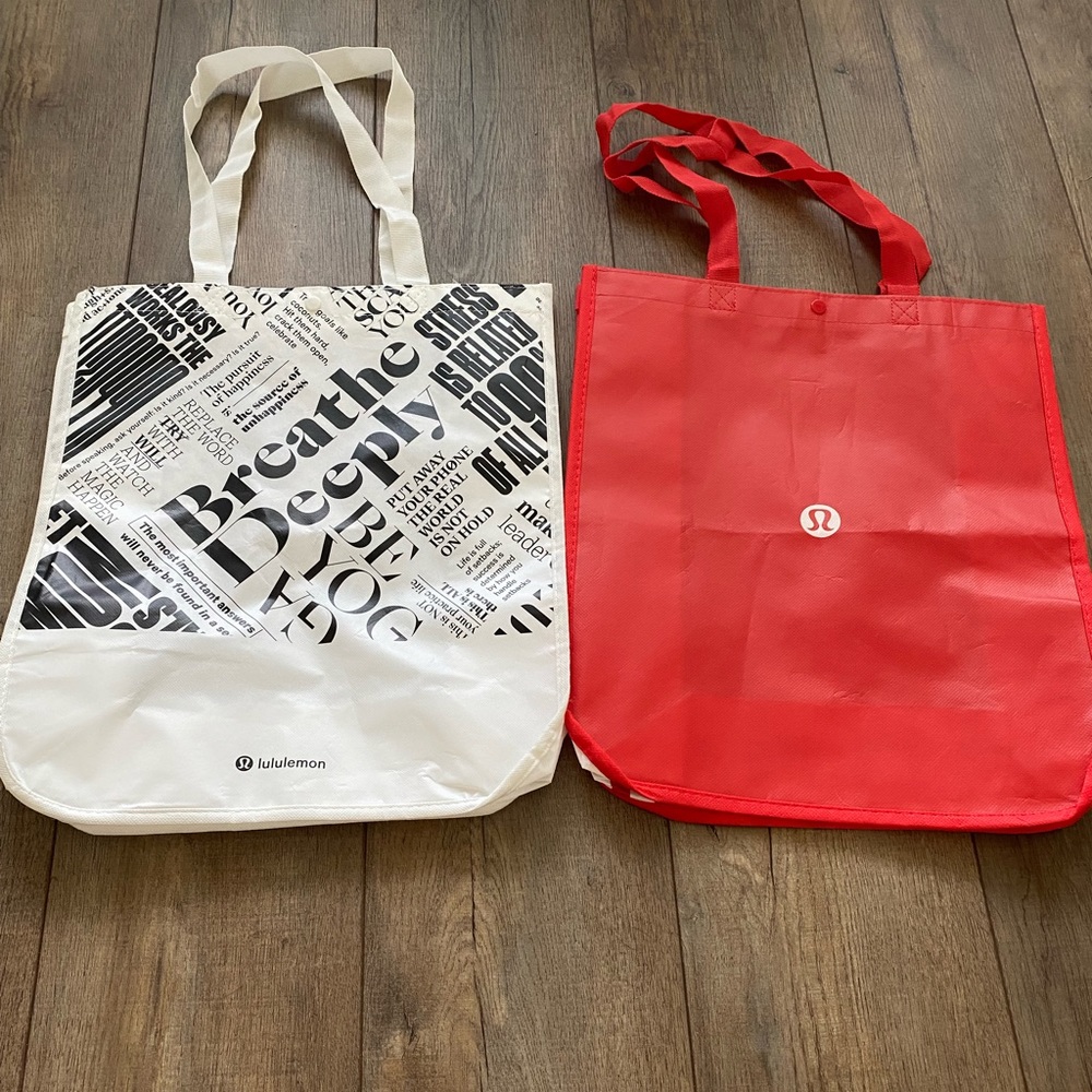 Pair of new Lululemon Large Tote Bags